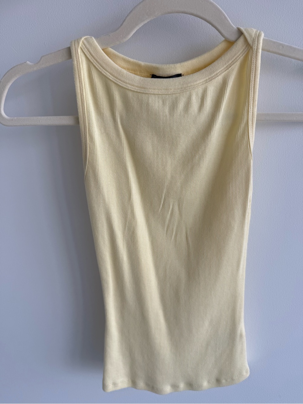 Dynamite Yellow Ribbed Tank Top